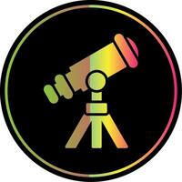 Telescope Glyph Due Color Icon Design vector