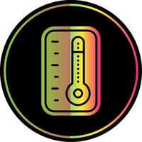 Thermometer Glyph Due Color Icon Design vector