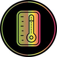 Thermometer Glyph Due Color Icon Design vector