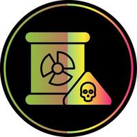 nuclear peligro glifo debido color icono diseño vector