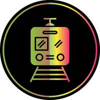 Train Glyph Due Color Icon Design vector