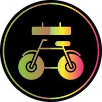 Bike Glyph Due Color Icon Design vector
