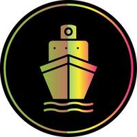 Boat Glyph Due Color Icon Design vector