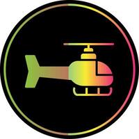 helicóptero glifo debido color icono diseño vector