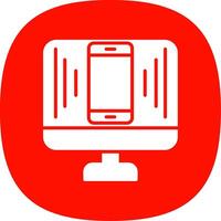 Responsive Design Glyph Curve Icon Design vector