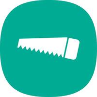 Handsaw Glyph Curve Icon Design vector