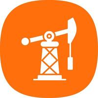 Fossil Fuels Glyph Curve Icon Design vector