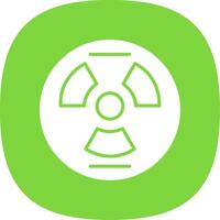 Nuclear Glyph Curve Icon Design vector