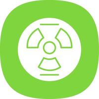 Nuclear Glyph Curve Icon Design vector