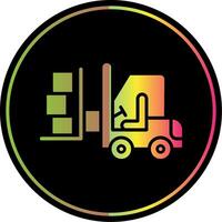 Forklift Glyph Due Color Icon Design vector