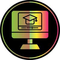 Educational Glyph Due Color Icon Design vector