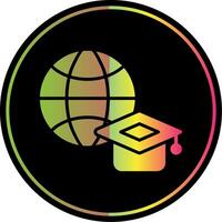 Internet Glyph Due Color Icon Design vector