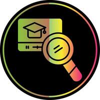 Searching Glyph Due Color Icon Design vector