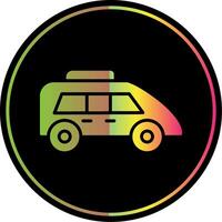 Family Car Glyph Due Color Icon Design vector