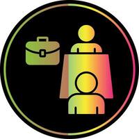 Business Meeting Glyph Due Color Icon Design vector