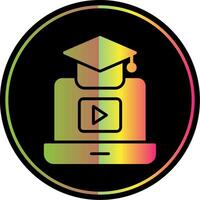 Educational Glyph Due Color Icon Design vector