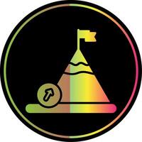 Boulder Glyph Due Color Icon Design vector