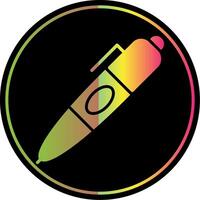 Pen Glyph Due Color Icon Design vector