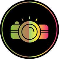 Projector Glyph Due Color Icon Design vector