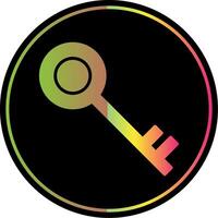 Key Glyph Due Color Icon Design vector