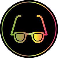 Glasses Glyph Due Color Icon Design vector