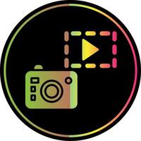 Camera Glyph Due Color Icon Design vector