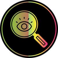 Magnifying Glass Glyph Due Color Icon Design vector