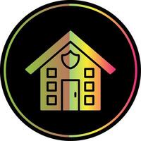 House Glyph Due Color Icon Design vector