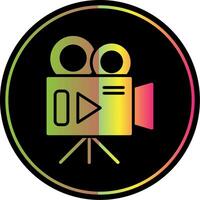 Camera Glyph Due Color Icon Design vector
