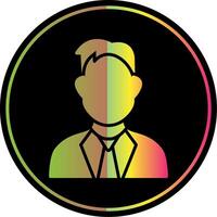 Man Glyph Due Color Icon Design vector