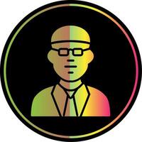 Man Glyph Due Color Icon Design vector