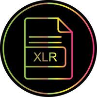 XLR File Format Line Gradient Due Color Icon Design vector