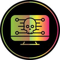 Computer Glyph Due Color Icon Design vector