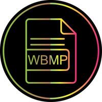 WBMP File Format Line Gradient Due Color Icon Design vector