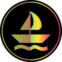 Sailing Glyph Due Color Icon Design vector