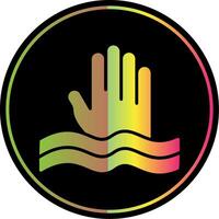 Sinking Glyph Due Color Icon Design vector
