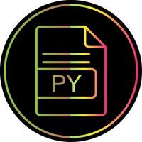 PY File Format Line Gradient Due Color Icon Design vector