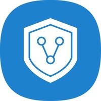 Connect Security Glyph Curve Icon Design vector