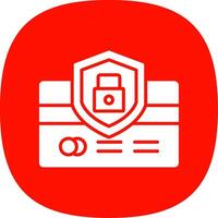 Credit Card Security Glyph Curve Icon Design vector