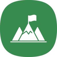 Goal Summit Glyph Curve Icon Design vector