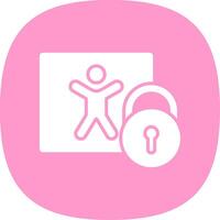 Parental Control Glyph Curve Icon Design vector