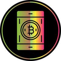 Bitcoin Pay Glyph Due Color Icon Design vector