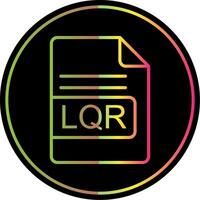 LQR File Format Line Gradient Due Color Icon Design vector