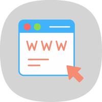 Web Page Flat Curve Icon Design vector