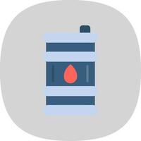 Oil Barrel Flat Curve Icon Design vector