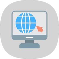Website Flat Curve Icon Design vector