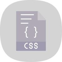 CSS Flat Curve Icon Design vector