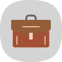 Portfolio Flat Curve Icon Design vector
