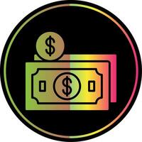 Flat Money Glyph Due Color Icon Design vector