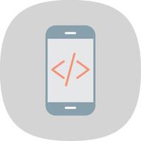 App Development Flat Curve Icon Design vector